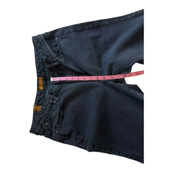 Wrangler Aura Regular Rise Boot Cut Black Denim Jeans - Size 14 - Picture 10 of 12